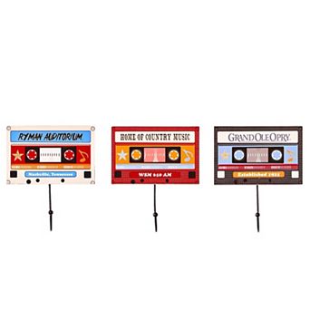 American Art Décor 3 pc Grand Ole Opry Cassette Tape Hook Set
