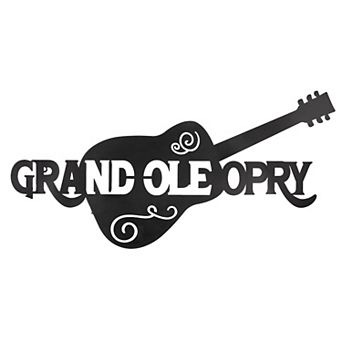 American Art Décor Grand Ole Opry Guitar Metal Wall Decor