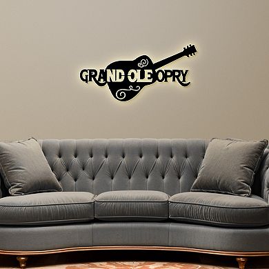 American Art Décor Grand Ole Opry Guitar Metal Wall Decor