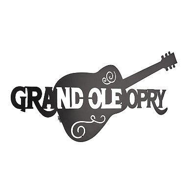 American Art Décor Grand Ole Opry Guitar Metal Wall Decor