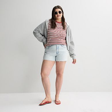 Juniors' Plus Size SO® Slim Fit Baby Tee