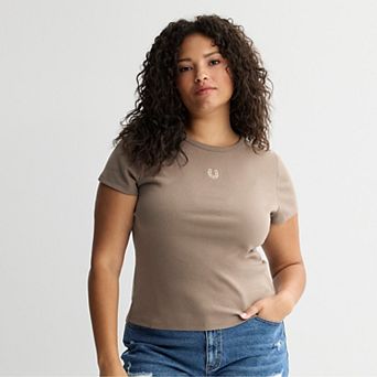 Juniors' Plus Size SO® Slim Fit Baby Tee