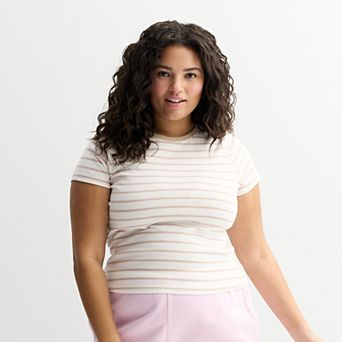 Juniors' Plus Size SO® Slim Fit Baby Tee