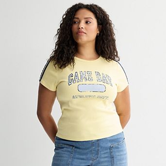 Juniors' Plus Size SO® Slim Fit Baby Tee