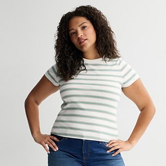 Juniors' Plus Size SO® Slim Fit Baby Tee