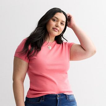 Juniors' Plus Size SO® Slim Fit Baby Tee