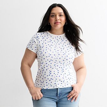 Juniors' Plus Size SO® Slim Fit Baby Tee