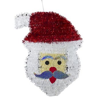Northlight Santa Claus Tinsel Christmas Decoration 17-Inch Wall Decor