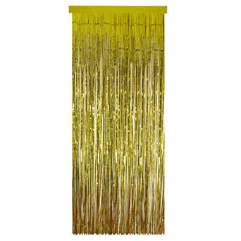 Northlight Gold Tinsel Christmas Curtain 3' x 8' Window or Door Decor
