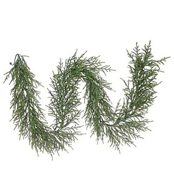 Fraser Hill Farm 9-ft. Real Feel Artificial Christmas Garland with LED Lights