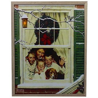 Northlight 19-Inch Lighted Norman Rockwell Christmas Wall Art