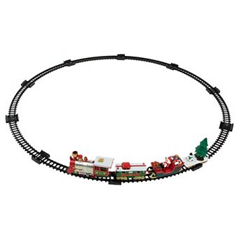 Northlight 31 pc Battery Operated Lighted & Animated Christmas Tree Train Set with Sound