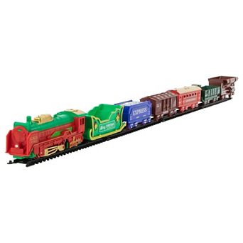 Northlight 23 pc Battery Operated Lighted Animated Christmas Train Set with Track