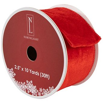 Northlight Solid Wired Craft Christmas Ribbon 2.5 in x 10 Yards