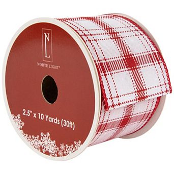 Northlight Wired Craft Christmas Ribbon 2.5 in x 10 Yards