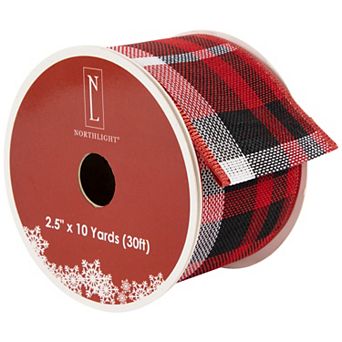 Northlight Wired Craft Christmas Ribbon 2.5 in x 10 Yards