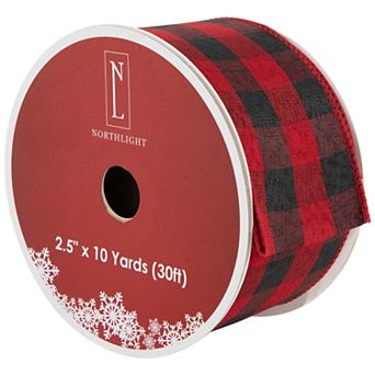 Northlight Wired Craft Christmas Ribbon 2.5 in x 10 Yards