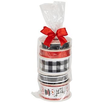 Northlight 5 pc Snowman Themed Wired Craft Christmas Ribbons 1.5 in x 3 Yards