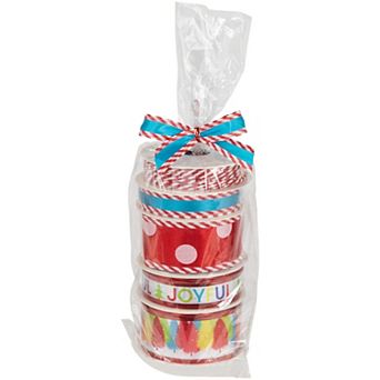 Northlight 5 pc Polka Dots Themed Craft Christmas Ribbons 1.5 in x 3 Yards