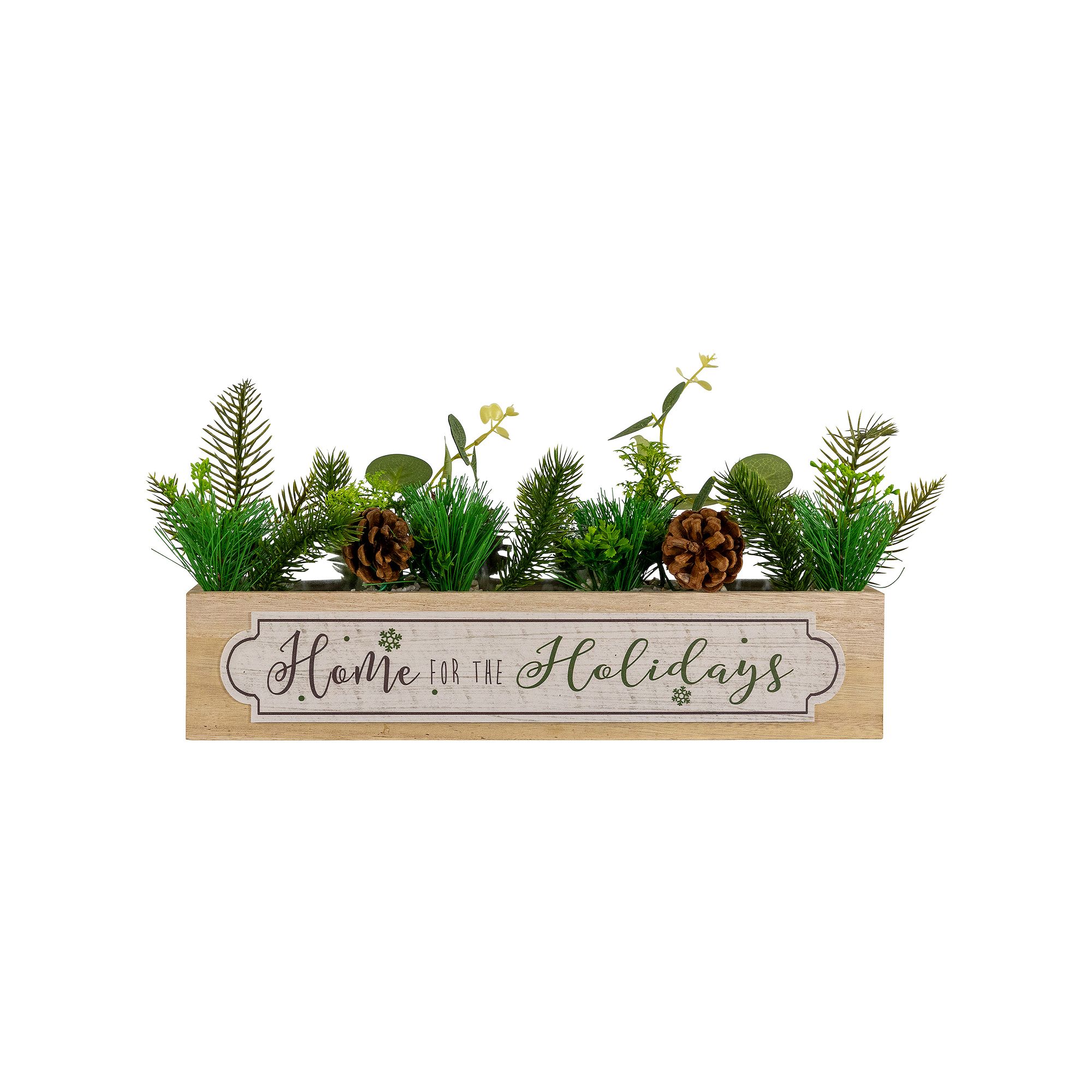 Northlight Rectangular Boxed Foliage Home For The Holidays Christmas C