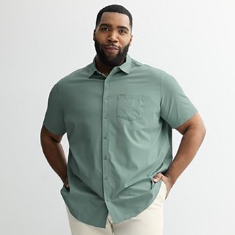 Big & Tall FLX Printed Diamond Dobby Short Sleeve Shirt