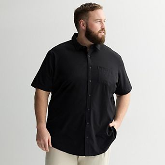 Big & Tall FLX Printed Diamond Dobby Short Sleeve Shirt