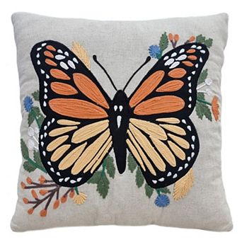 Sonoma Goods For Life® Monarch Embroidery Decorative Pillow