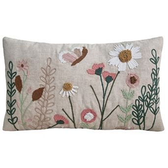 Sonoma Goods For Life® Floral Butterfly Embroidery Throw Pillow