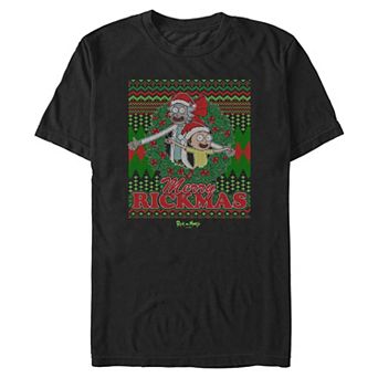 Big & Tall Rick and Morty Merry Rickmas Graphic Tee