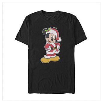 Big & Tall Disney's Mickey Mouse Santa Graphic Tee
