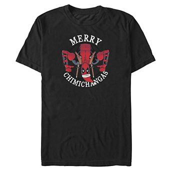 Big & Tall Marvel Deadpool Merry Chimichangas Graphic Tee