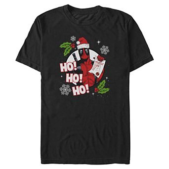 Big & Tall Marvel Deadpool Naughty List Graphic Tee