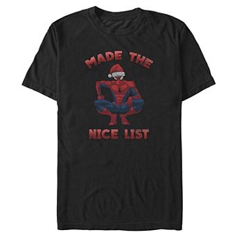 Big & Tall Marvel Spider-Man Made The Nice List Graphic Tee
