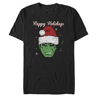 Big & Tall Marvel Hulk Happy Holidays Graphic Tee