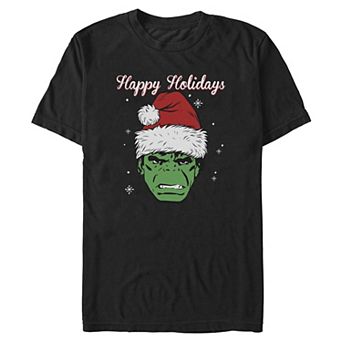 Big & Tall Marvel Hulk Happy Holidays Graphic Tee