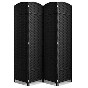 Sorbus 6 ft. Tall Extra Wide Double Hinged 4 Panel Room Divider - Folding Privacy Screens