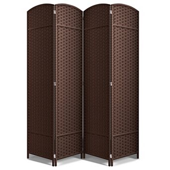 Sorbus 6 ft. Tall Extra Wide Double Hinged 4 Panel Room Divider - Folding Privacy Screens