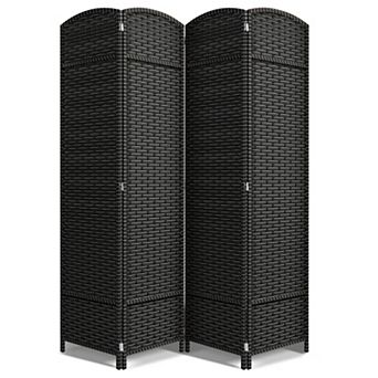 Sorbus 6 ft. Tall Extra Wide Double Hinged 4 Panel Room Divider - Folding Privacy Screens