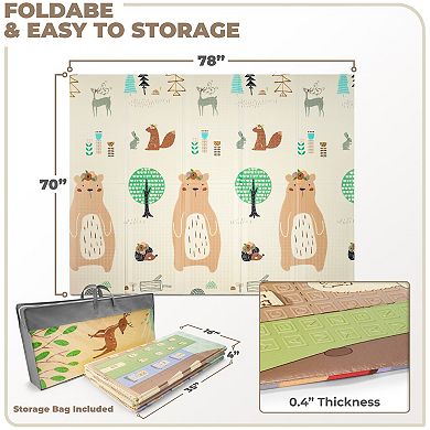 Sorbus Foldable Play Mats with Travel Bag - for Babies, Toddlers, and Kids Playtime & Tummy Time