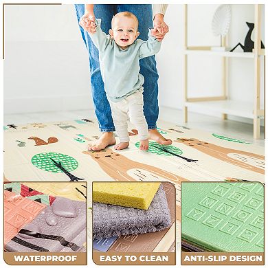 Sorbus Foldable Play Mats with Travel Bag - for Babies, Toddlers, and Kids Playtime & Tummy Time