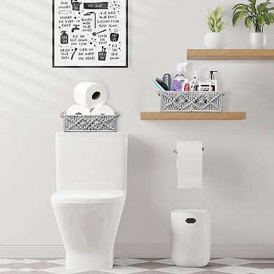 Sorbus 2-Pack Handmade Storage Paper Rope Baskets Set - Durable, Compact, Perfect for All Décor
