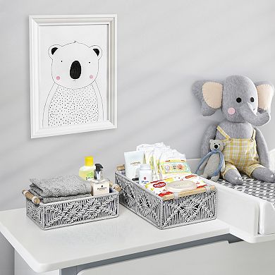 Sorbus 2-Pack Handmade Storage Paper Rope Baskets Set - Durable, Compact, Perfect for All Décor
