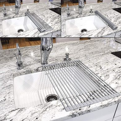 Sorbus Roll-Up Over the Sink Dish Drainer -Multipurpose Drying Rack for Dishes, Fruits & Vegetables