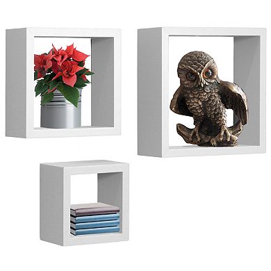 Sorbus Floating Square Cube Wall Shelves - for Living Room, Display, Photo Frames