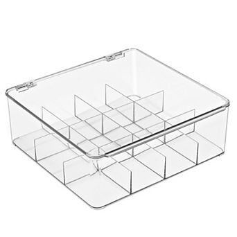 Sorbus 12 Compartments Stackable Tea Bag Organizer with Hinged & Lid - for Kitchen Organizers