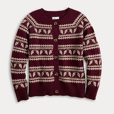Women's Croft & Barrow® Leaf Fair Isle Cardigan