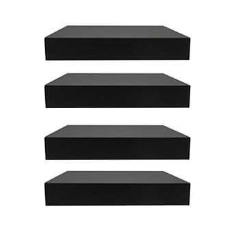 Sorbus 9 Inch 4 Pack Wall Mounted Floating Square Shelves - for Kitchen, Living Room, Bathroom