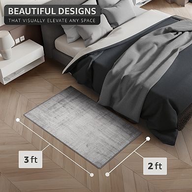 Sorbus 2 ft x 3 ft Entry Mat Rug for Entryway, Machine Washable, Non-Slip, Vintage Rug