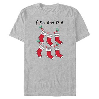 Big & Tall Friends Christmas Stockings Graphic Tee