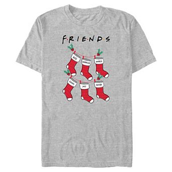 Big & Tall Friends Christmas Stockings Graphic Tee